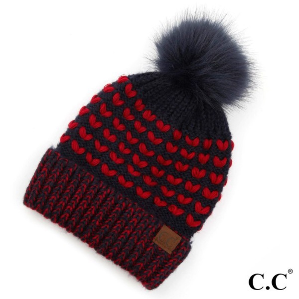 Navy and red hat
